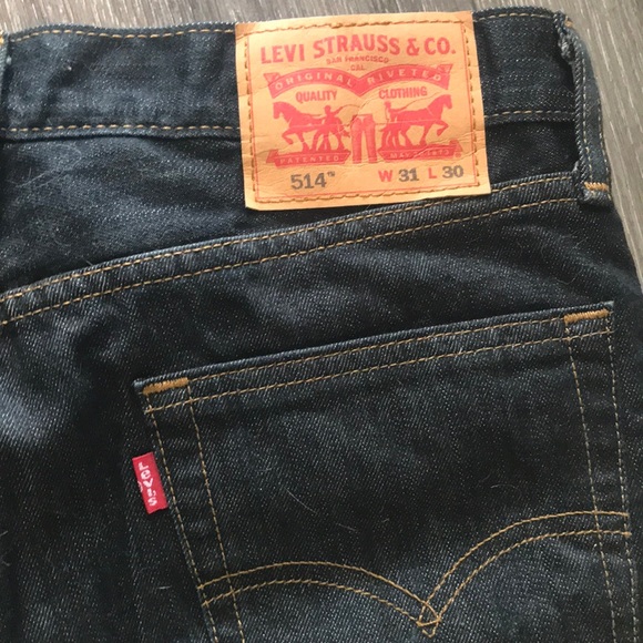 Indigo Blue Levi’s Style 514 Men’s Straight Jeans - Picture 3 of 5